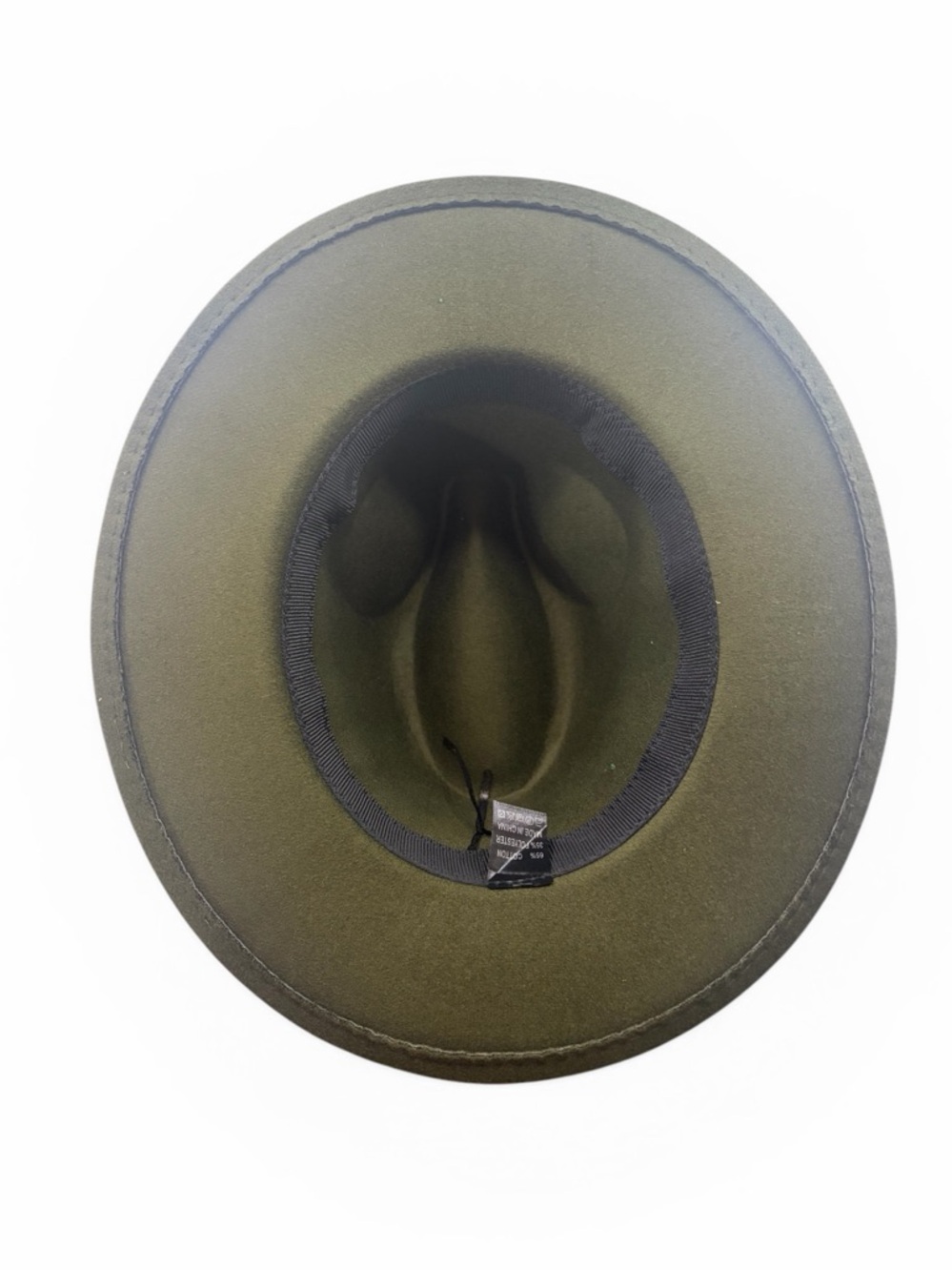 Dark Olive Wide-Brimmed Felt Fedora,  Mountain,  Stage Big Brim , Panama hat - Picture 5 of 7